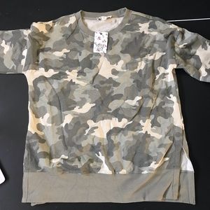 hippie rose camo sweatshirt